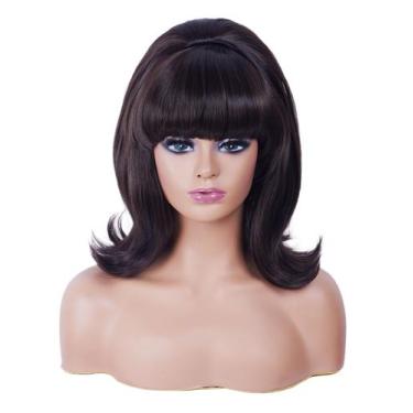 Imagem de Peruca Rugelyss Short Wavy Dark Brown Chocolate com franja para mulher
