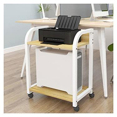 Imagem de Suporte para PC, suporte de CPU de 2 níveis, suporte para PC, suporte de torre, suporte de armazenamento, impressora, suporte lateral, suporte de oito modelos de cores (cor: 3)