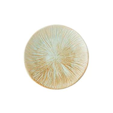 Imagem de Prato de serviço prato de jantar retrô de 8/10 polegadas prato de jantar ocidental verde de alto nível, utensílios de mesa de cerâmica, prato de bife de luxo leve para casa, restaurantes, hotéis