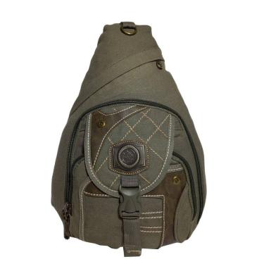 Imagem de Mochila Transversal Lona Reforçada Kvn 201351 Verde