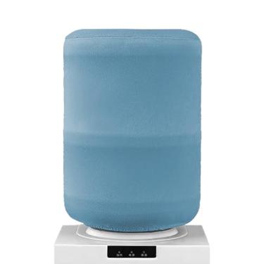 Imagem de ReignSword Tampa de barril de dispensador de água para garrafa de água de 5 galões, protetor de balde de água altamente elástico, capas de poeira reutilizáveis para móveis de escritório em casa (azul)