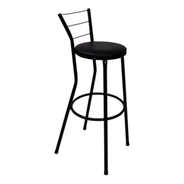 Imagem de Kit 4 Bancos Banqueta Alto Flex Americano Cozinha Balcão Bar Area Gourmet(Preto)