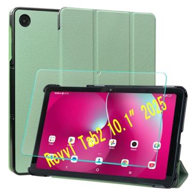Imagem de ACdream Capa para tablet T-Mobile Revvl Tab 2 de 10,1 polegadas 2025 Modelo: 9185W (não serve para Revvl Tab 5G de 10,4 polegadas) com [protetor de tela de vidro], capa fina e leve com suporte