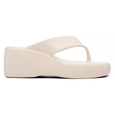 Imagem de Sandália Feminina Plataforma Nuvem Eva Ortopédico Casual (Creme, BR, Adulto, Faixa Numérico, 39, 40)