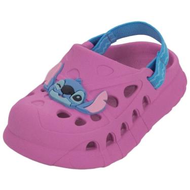 Imagem de Sandalia Babuche Infantil Menina Conforto Disney Stitch Hug