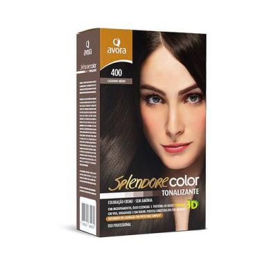 Imagem de Avora Splendore Color creme tonalizante sem amonia 400 Castanho Medio