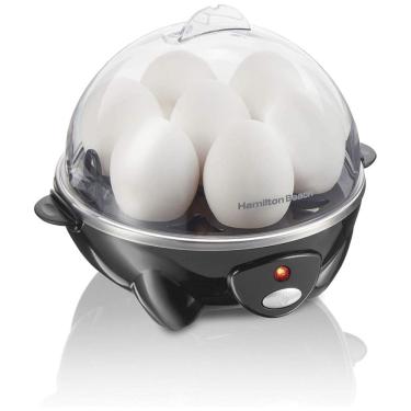Imagem de Cozedor de Ovos Elétrico 3 em 1, Capacidade 7, 120W, 110v, HAMILTON BEACH 25507, Preto