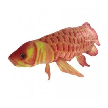 Imagem de Peixe Carpa de Pelúcia Realista Laranja 59 cm Antialérgica