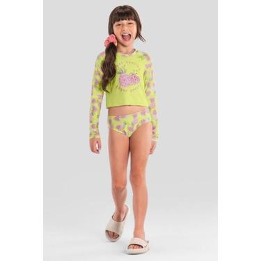 Imagem de Biquíni infantil menina em malha UV poliéster Brandili, Verde, 6