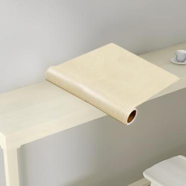 Imagem de Retire e cole papel de parede de contato papel de parede granulado texturizado para armários (cor de madeira)