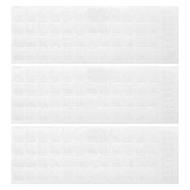 Imagem de 3 peças adesivos de teclado chinês-inglês fundo transparente com letras brancas para computador, laptop, desktop, 4 tipos