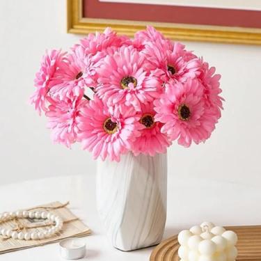 Imagem de Buquê de flores artificiais realistas para decoração de casa (rosa)