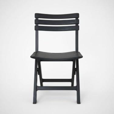 Imagem de Cadeira Dobrável de Plástico Preta – Leve, Resistente e Confortável | Suporta até 110 kg (2)