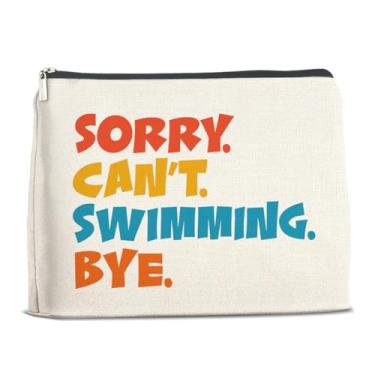 Imagem de LyoGao Presentes de natação para mulheres, meninas, bolsa de maquiagem, presente de natação engraçado para equipe de natação, professora, treinadora