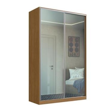 Imagem de Guarda-roupa Solteiro com Espelho 2 Portas de Correr Rc2004 - Emovell