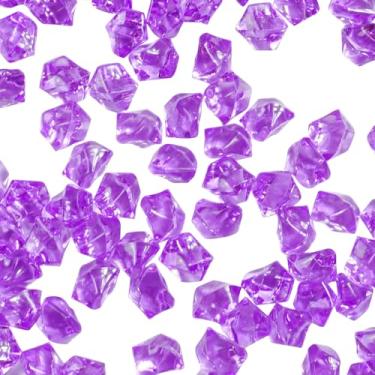 Imagem de Cubos de gelo falsos de 500 g, pedras transparentes, diamantes de acrílico artificiais, enchimentos de vaso para centros de mesa, enchimentos de tigelas decorativas de Natal, acessórios de fonte de