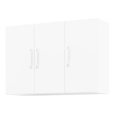 Imagem de Armário Multiuso Aéreo 3 Portas Parede Suspenso Cozinha Quarto