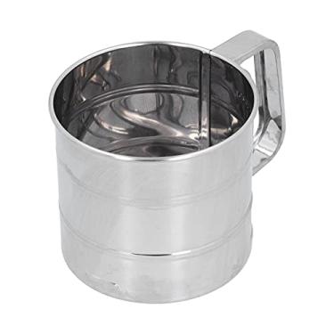 Imagem de Zerodis Farinha de Aço Inoxidável Sifter Sifter Handheld Banche Baking Hand Segurado Cacau Em pó do Mecanismo Manual da Peneira Manual para Farinha de Gelo de Gelo Em pó de Cacau Em Inoxidável