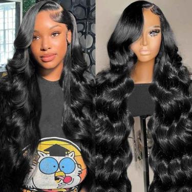 Imagem de Perucas frontais de renda DSMOW Body Wave 24", cabelo humano de 200% d