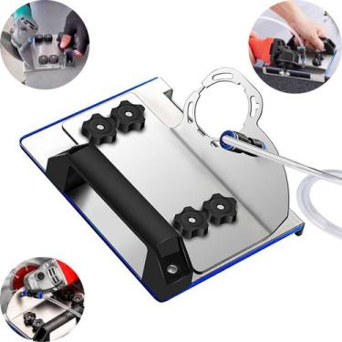 Imagem de Suporte Corte 45 Graus Gabarito Adaptador Guia Esmerilhadeira Chanfrar