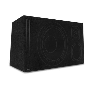 Imagem de Caixa Trio para Alto Falante 12 Polegadas 1 Corneta 1 Tweeter 40L Dutada Preto