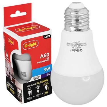 Imagem de Lâmpada Bulbo Led Dimerizavel 9W 127V E27 Branco Frio - G-LIGHT, 110V