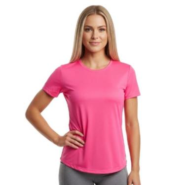 Imagem de Camiseta Feminina Dry Fit UV Slim Fit Academia Treino Fitness Esporte 
