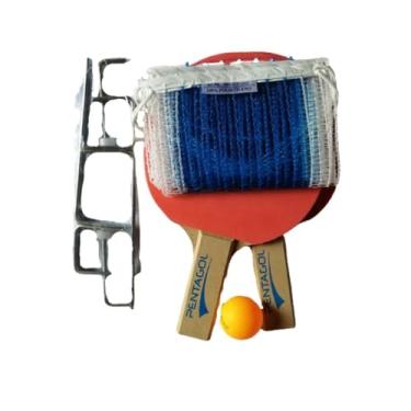 Imagem de Kit Tenis de Mesa Pentagol com Raquete Bolas e Rede