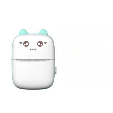 Imagem de Mini Impressora Térmica Portátil Sem Fio – Impressão de Fotos, Etiquetas e Códigos QR para Celular e Laptop (Azul+5 rolo papel adesivo)