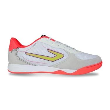 Imagem de Chuteira Topper Letra Iv Fsal Branco/Coral/Amarelo,35