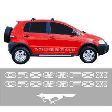 Imagem de Kit Faixas Crossfox 2006 07 Adesivo Lateral Branco Volkswagen Cor Branco