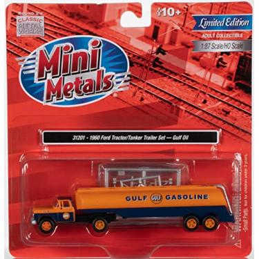 Imagem de Classic Metal Works 1960 Ford Tractor c/ Trailer Tanker (Óleo Golfo) Escala 1:87 HO