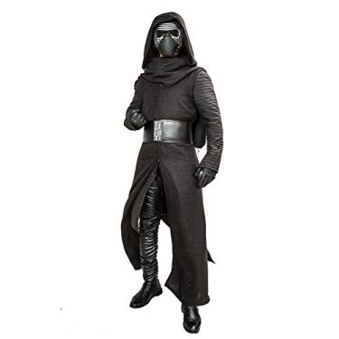 Imagem de Xcoser Robe cosplay masculino Kylo Ren e sob túnica e luvas e fantasia de lenço e cinto, Preto, XX-Large
