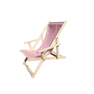 Imagem de Cadeira Preguiçosa Adulto Dobrável Madeira - Rosa