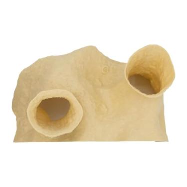 Imagem de ShengQuanHao Abrigo em Caverna para Aquário, Esconderijo, Caverna de Descanso, Refúgio, Brinquedo, Decoração, Répteis, Loja Interna, Decoração para Ciclídeos, Amarelo