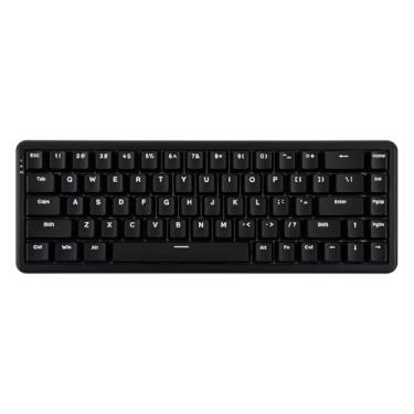 Imagem de MechLands AK680 MAX Teclado para jogos com fio com interruptor de efeito Hall, teclado magnético de acionamento rápido com taxa de pesquisa de 8K, estrutura superior, luz de fundo RGB (preto)