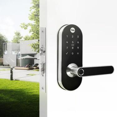 Imagem de Fechadura Digital YMC 420W YALE biometria, senha, cartão