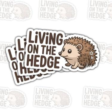 Imagem de 3 peças de adesivos Living on The Hedge Hedgehog, adoráveis decalques de vinil engraçados para laptop, caderno, garrafa de água, para-choque de carro, álbum de recortes, presente para adolescentes