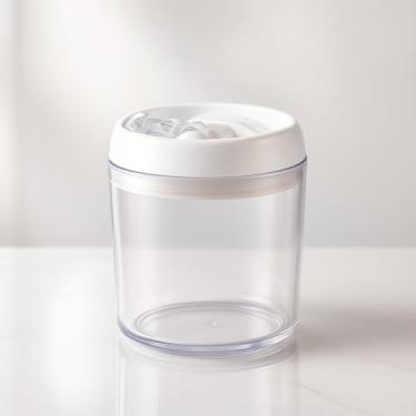 Imagem de Pote Hermético Redondo Tampa Branca com Trava Para Armazenamento de Alimentos 900ml 12,5cm x 12cm