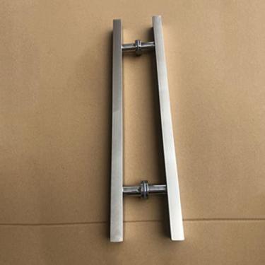 Imagem de STXYANGV Maçaneta de porta de celeiro deslizante, puxador de hotéis, maçanetas de empurrar escritórios, puxadores de barra de puxador de porta de galpão de vidro maçaneta de porta de aço inoxidável