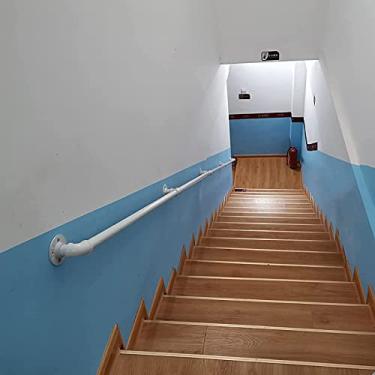 Imagem de SENNIAN Corrimão de escada (0,3 m - 6 m) Kit completo. Trilhos de mão de suporte de parede de trilho de ferro forjado, kit de barra de apoio de escada para crianças idosas (Cor: B, Tamanho: 5 pés)