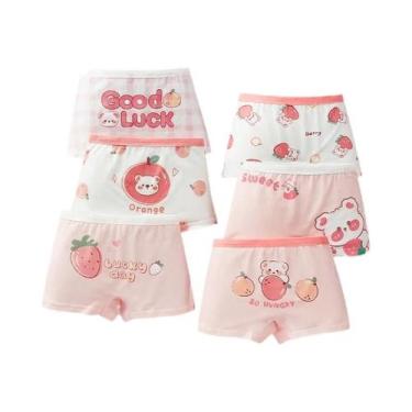 Imagem de Calcinhas De Algodão Macio Para Meninas, Pacote Com 6, Cuecas Boxer La