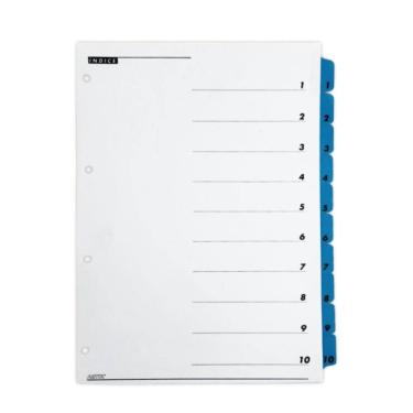 Imagem de Divisórias Para Fichário A4 Artik 10 Divisões C/Visor