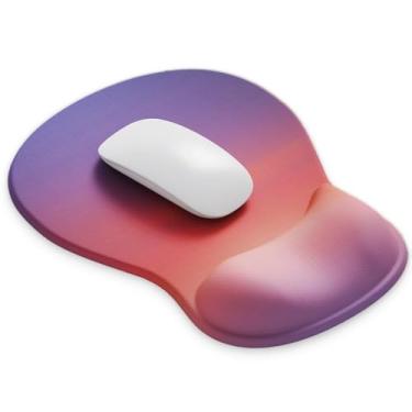 Imagem de Tapete de mouse ErgoComfort Gel para descanso de pulso - Mouse pad ergonômico para escritório com suporte de pulso - antiderrapante, design de acessórios de mesa para decoração de casa e jogos