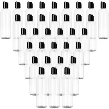 Imagem de KoMvzyl 34 frascos de viagem de plástico com tampa flip superior de disco, recipientes de viagem recarregáveis vazios para xampu, loções, creme, produtos de higiene pessoal, sabonete líquido para o