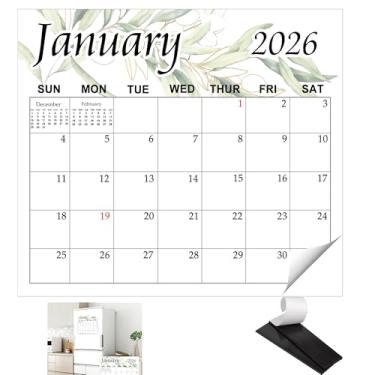 Imagem de Calendário magnético para geladeira 2025 com imã mensal de geladeira 2025, calendários diários de 29 x 33 cm para planejamento e organização (25 x 30 cm)