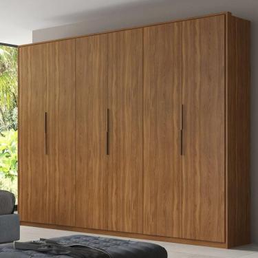 Imagem de Guarda Roupa Casal 6 Portas E 6 Gavetas Atrice - Élpis Móveis Amendoa Touch
