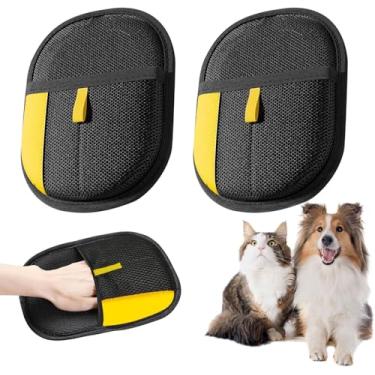 Imagem de Luva removedora de pelos de animais de estimação para gatos e cães, luvas eletrostáticas de remoção de pelos de animais de estimação, luva reutilizável de 2 peças, para móveis, carpete, assento de