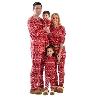 Imagem de Butterblu JAMIE Pijamas de Natal Combinando Família, 100% Algodão Orgânico, Adultos, Crianças, Bebês, Animais de Estimação, Vermelho Nordic Fair Isle, Pet, PP