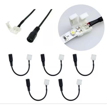 Imagem de 5 Emendas Rápidas 8mm com Conector P4 para Fita LED Monocromática 2835 – 2 Vias, Fêmea x Fêmea